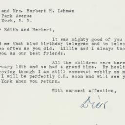 Letter: 1960 February 26