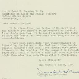 Letter: 1950 April 4