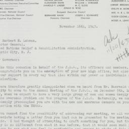 Letter: 1943 November 16