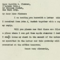 Letter: 1929 April 30
