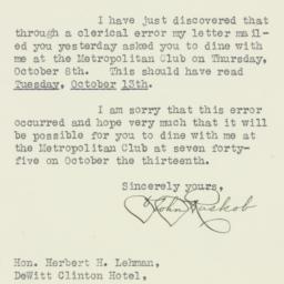 Letter: 1931 October 6