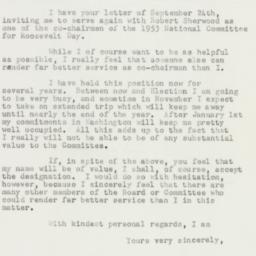 Letter: 1952 October 4