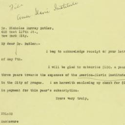 Letter: 1926 May 11