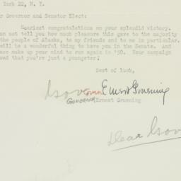 Letter: 1949 November 12