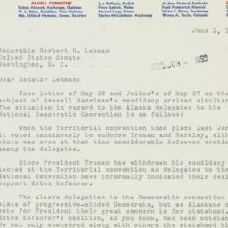 Letter: 1952 June 2