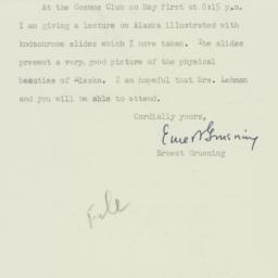 Letter: 1950 April 21
