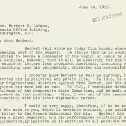 Letter: 1955 June 20