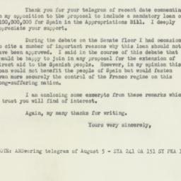 Letter: 1950 August 29