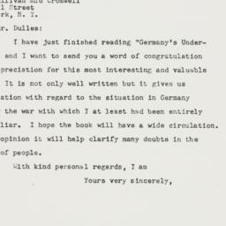 Letter: 1947 August 18