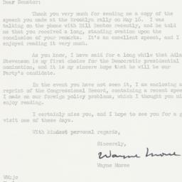 Letter: 1960 June 7