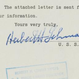 Letter: 1951 April 30