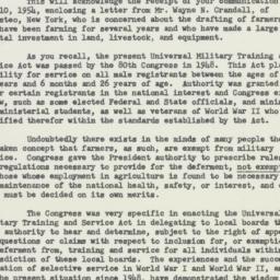 Memorandum: 1954 May 12