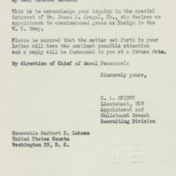 Letter: 1951 July 3