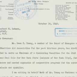 Letter: 1940 October 30