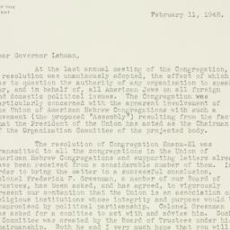 Letter: 1948 February 11