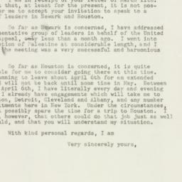 Letter: 1948 March 15
