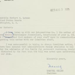 Letter: 1955 August 3