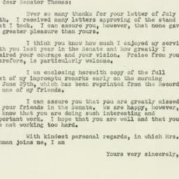 Letter: 1951 August 3
