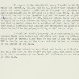 Memorandum: 1952 February 26