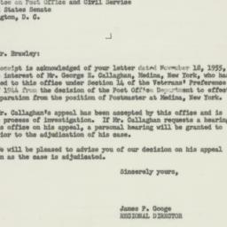 Letter: 1955 November 25