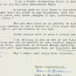 Letter: 1956 January 2