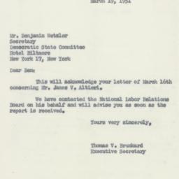 Letter: 1951 March 19