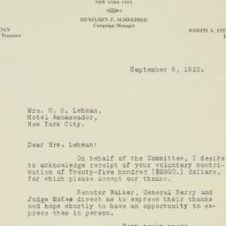 Letter: 1925 September 8