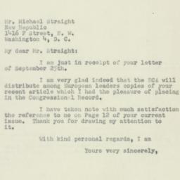 Letter: 1951 September 27