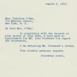 Letter: 1936 August 5