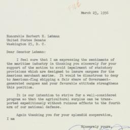 Letter: 1956 March 23