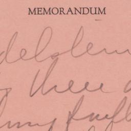 Memorandum: n.d.