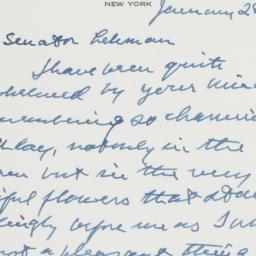 Letter: 1958 January 28