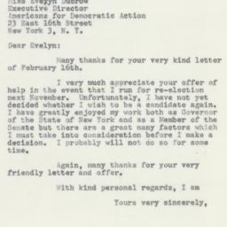 Letter: 1956 February 21