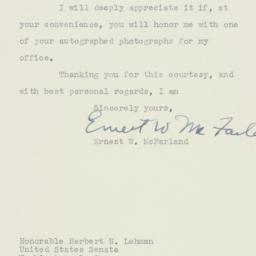 Letter: 1950 July 31