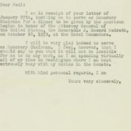 Letter: 1950 January 31