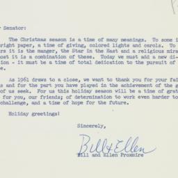 Letter: 1961 December 20