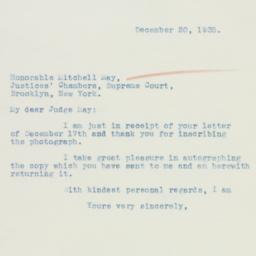 Letter: 1935 December 20