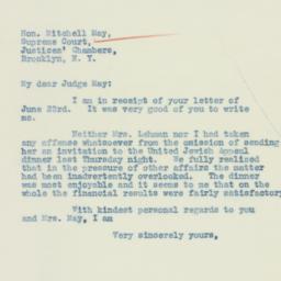 Letter: 1934 June 27