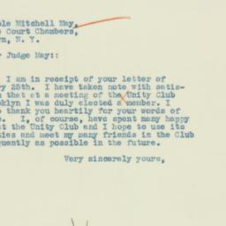 Letter: 1933 February 28