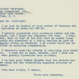 Letter: 1938 February 8