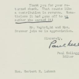 Letter: 1938 February 9