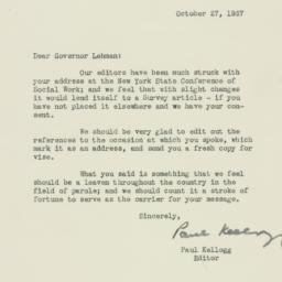 Letter: 1937 October 27
