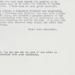 Letter: 1962 November 26