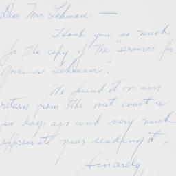 Letter: 1963 December 11