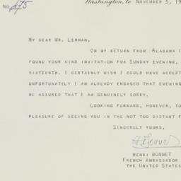 Letter: 1947 November 5