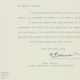 Letter: 1947 November 19
