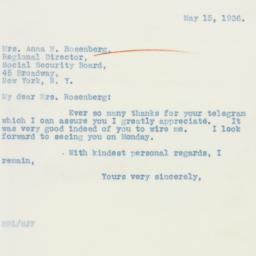 Letter: 1936 May 15