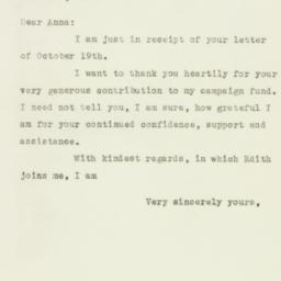 Letter: 1950 October 20