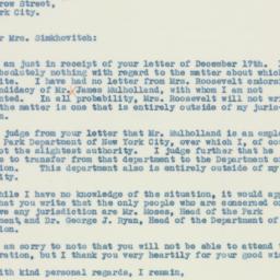 Letter: 1934 December 19