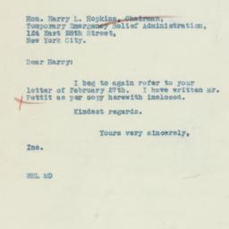 Letter: 1933 March 20